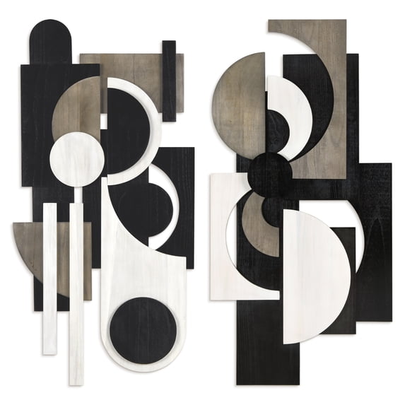 "Luminous Whisper & Dusk" Hand Made & Hand Finished Dimensional Solid Wood Abstracts