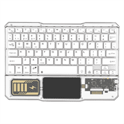 Luminous Wireless Keyboard Rechargeable Touchpad Keyboard Bluetooth Keypads for Phone PC Tablet Gaming White