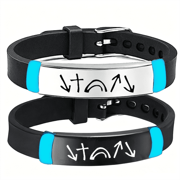 Luminous Witness Bracelet for Men Women,Adjust Silicone Glow in The Dark Inspirational Wristband He Came He Died He Arose He Ascended He's Coming Back Gift Bracelets Religious Reminder Gift