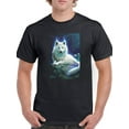 thumbnail image 1 of Luminous Wolf T-Shirt Men -Anthony Chirstou Designs, Male Small, 1 of 4