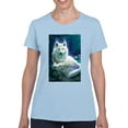 thumbnail image 1 of Luminous Wolf T-Shirt Women -Anthony Chirstou Designs, Female Medium, 1 of 4