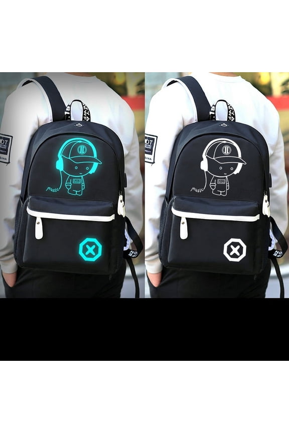 Luminous backpack,Black A