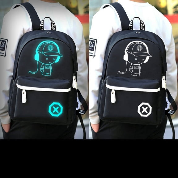 Luminous backpack,Black A