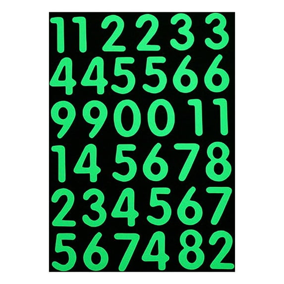 Luminous numbers and English letters luminous stickers bedroom living room removable fluorescent decorative wall stickers A (Arabic numbers)