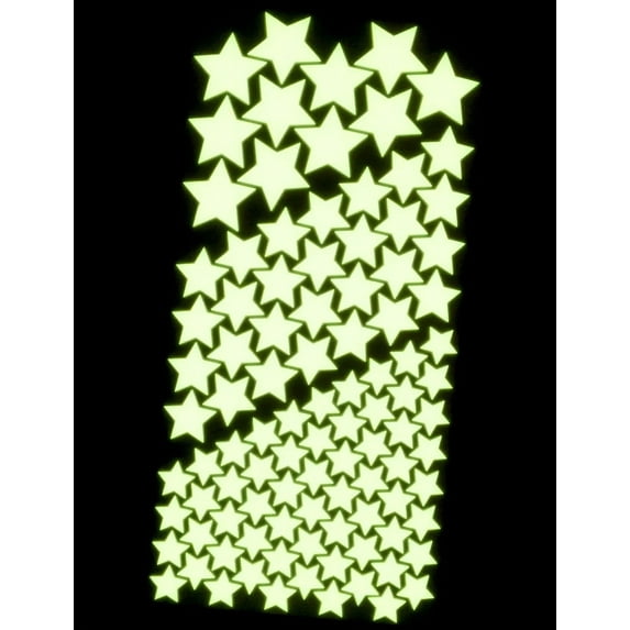 Luminous stars 100 self adhesive glowing stars starry sky stickers children's room