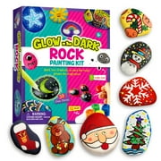 Piano Potato Glow In The Dark Rock Painting Kit, Metallic Rock Art for Kids, Arts & Crafts for Age 6-12 Boys Girls Birthday Party Gift Toy
