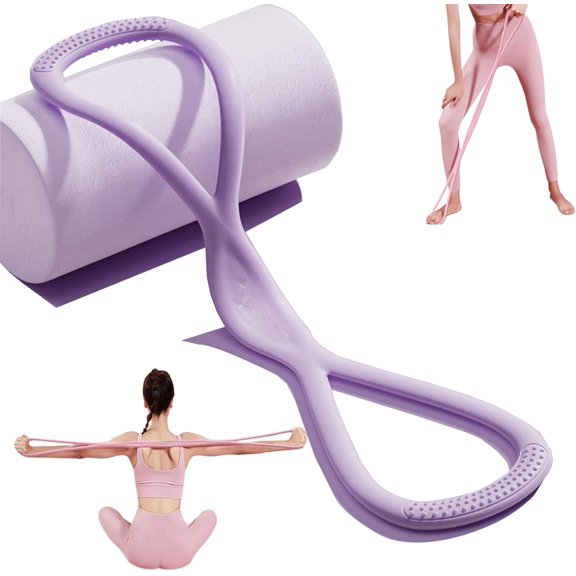 Luminousdo Resistance Bands, Figure 8 Exercise Bands for Women Men, Resistance Bands with Handles, Arm Back Elastic Rope for A Sexy Back in Just 10 Minutes/Day