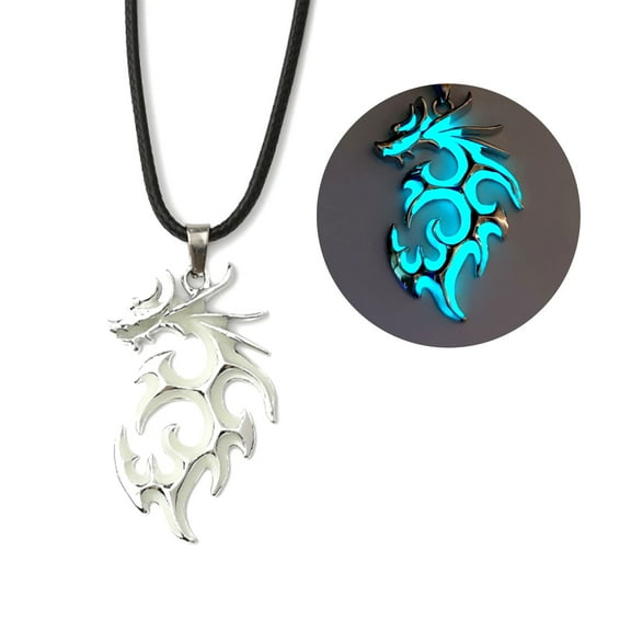 Luminously Dragon Necklace Pendant for Women Men Dragon Hallowen Jewelry Gifts Necklaces