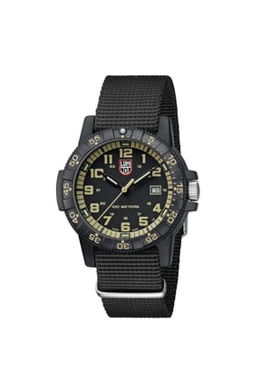 Men's 44 mm Leatherback Sea Turtle Giant Carbonox Watch XS.0333, Green/Black