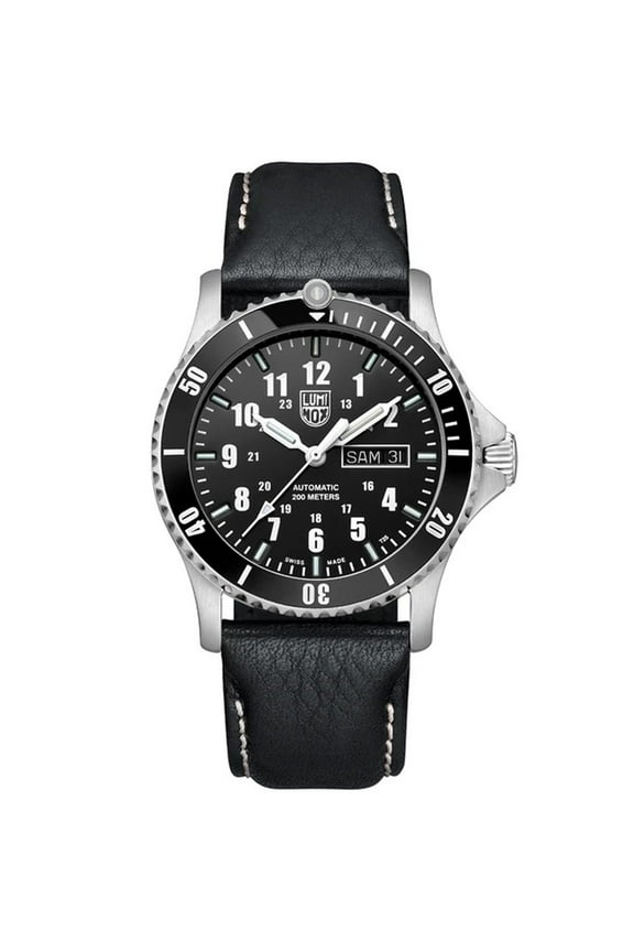 Sport Timer Leather Strap Blue Dial Automatic Diver's XS.0921 200M Men's Watch