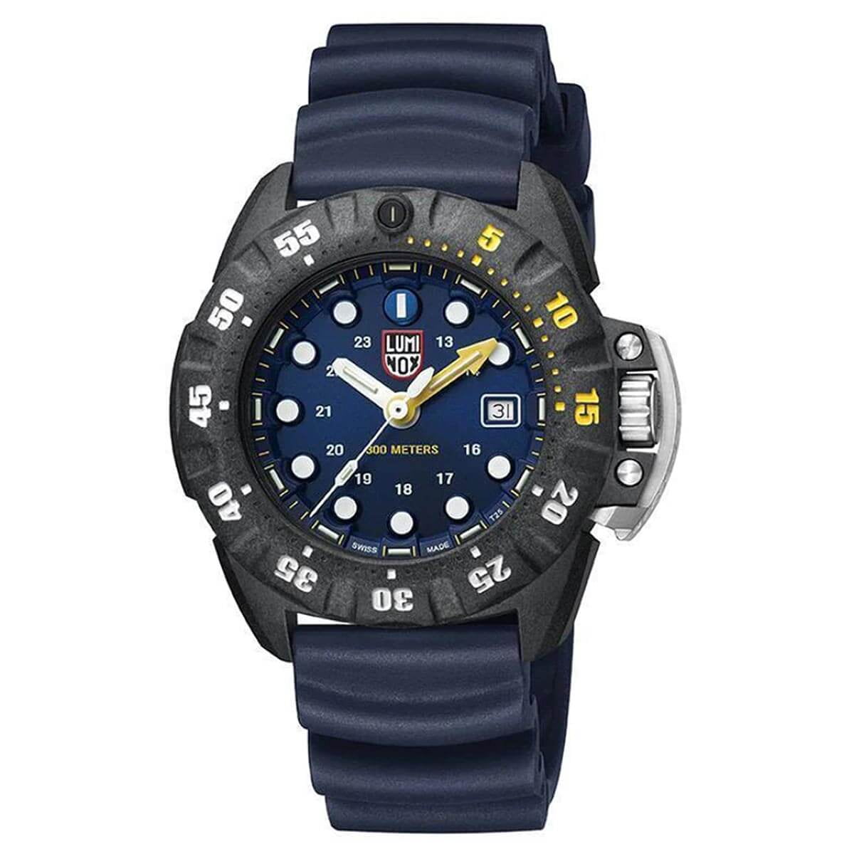 Luminox 1553 Men's Scott Cassell Deep Dive Quartz Blue Strap Watch