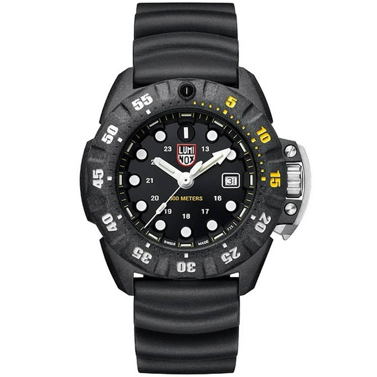 Luminox 1555 Men's Scott Cassell Deep Dive Quartz Black Dial