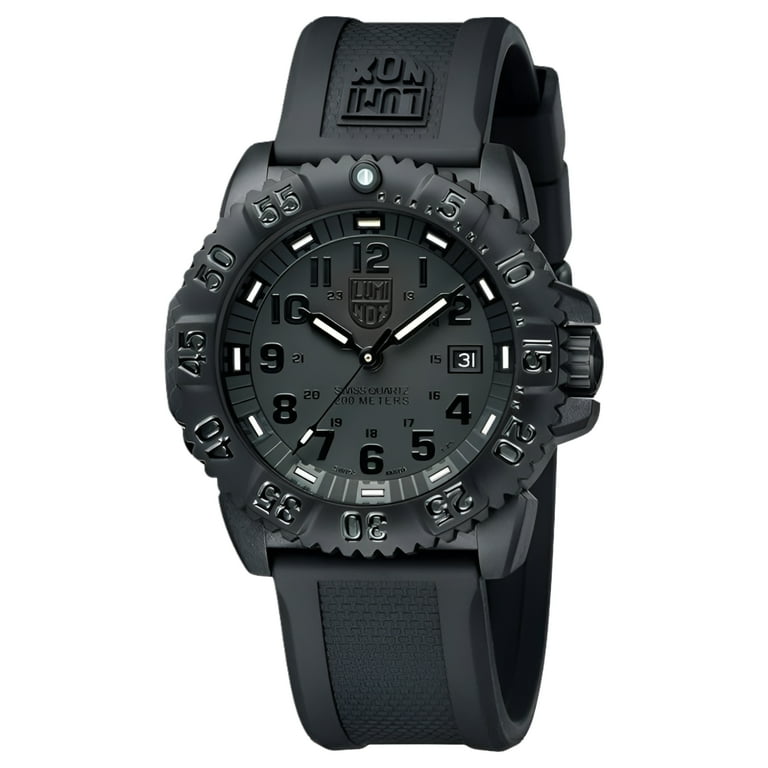 Luminox 3051 BLACKOUT EVO Navy SEAL Swiss Dive Watch, 44mm