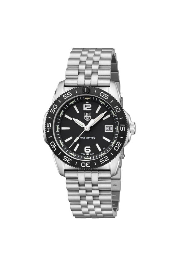 3122.M Men's Pacific Diver Ripple Black Dial Steel Watch