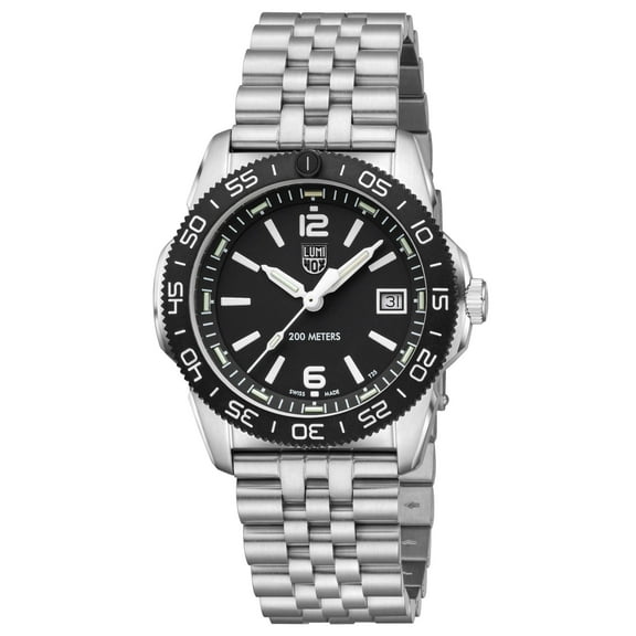 Luminox 3122.M Men's Pacific Diver Ripple Black Dial Steel Watch