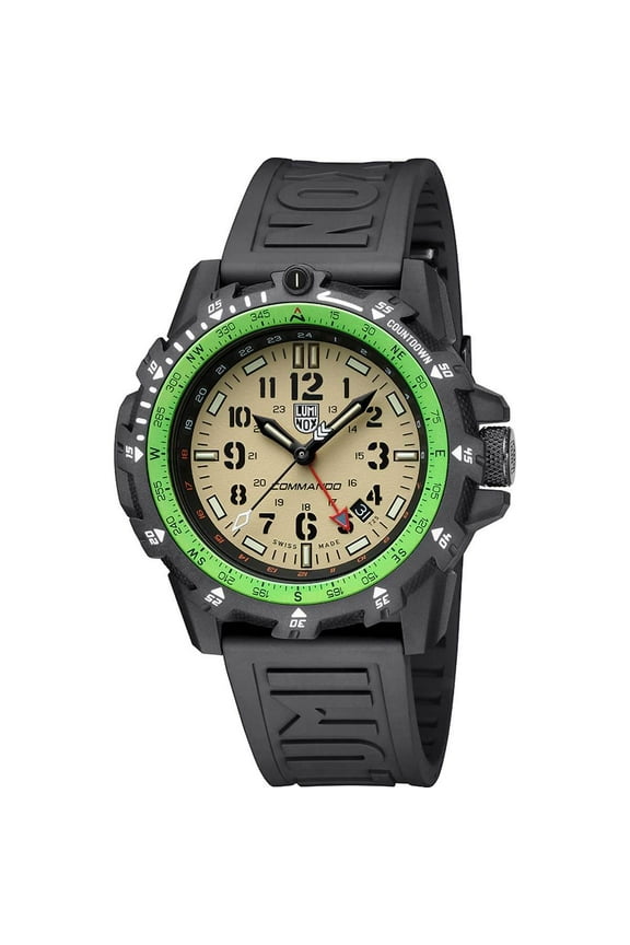 3321 Men's Commando Raider Beige Dial Black Strap Watch