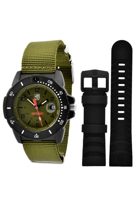 3617.SET Men's Navy Seal 3600 Series Green Dial Strap Watch
