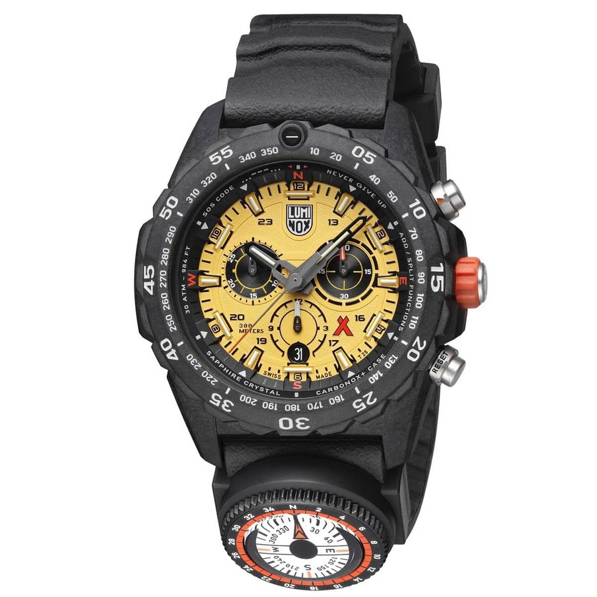 Luminox Men's Bear Grylls Survival 3745 Yellow Dial Strap Watch