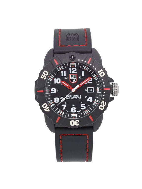 Coronado 3050 Series 44mm Carbon Black Dial Quartz Mens Watch XS.3035