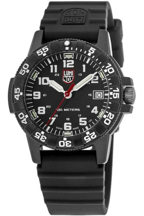 Leatherback Sea Turtle Silicone Strap Black Dial Quartz XS.0301.L 100M Men's Watch