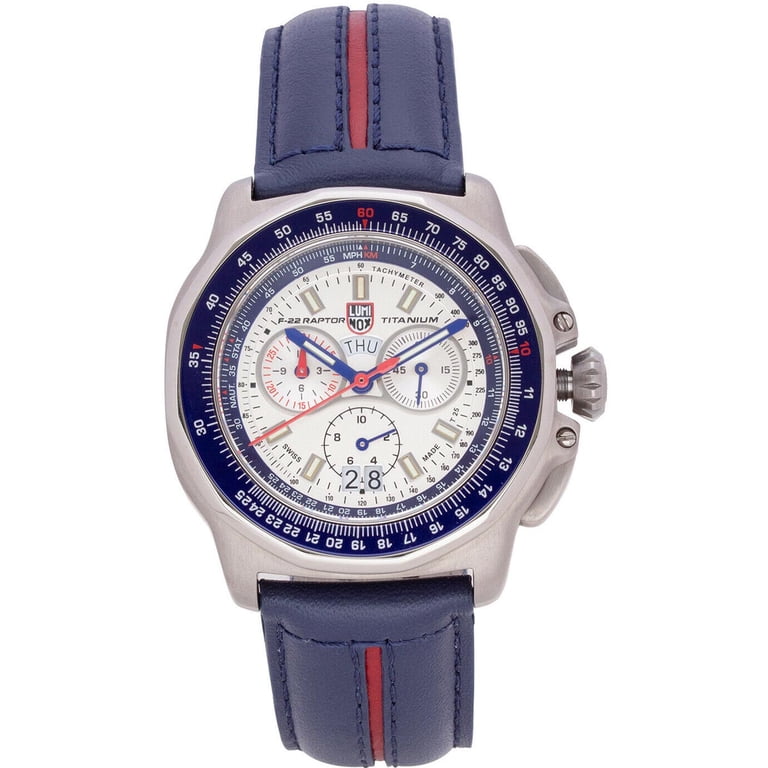 Luminox Men's F-22 Raptor 9270 Series, Blue Strap, Silver Tone