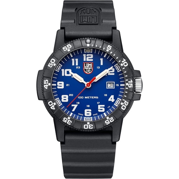 Luminox Men's Leatherback Sea Turtle Giant Black/Blue 44mm Analog Dive Watch