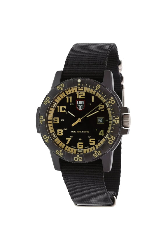 Men's Leatherback XS.0333 Matte Black Nylon Swiss Quartz Fashion Watch