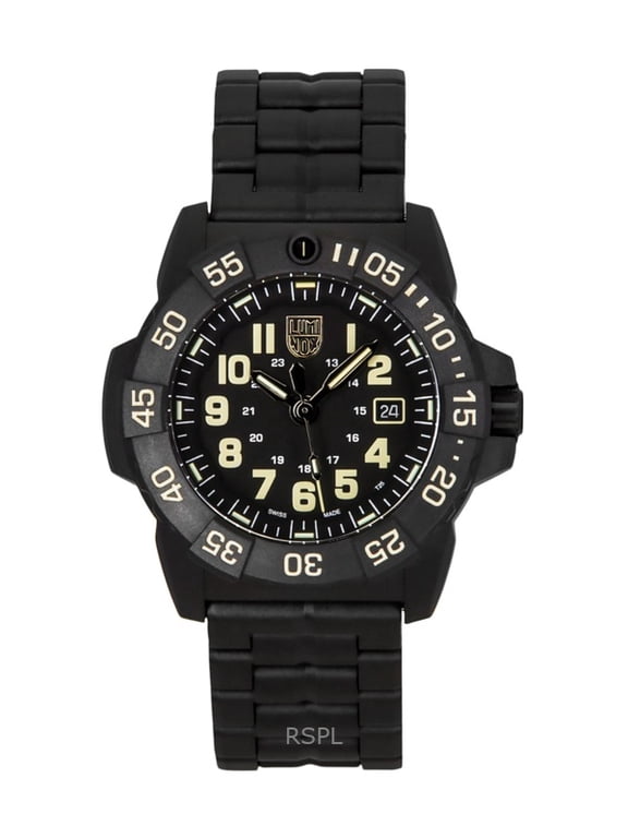 Navy SEAL 3500 Military Stainless Steel Black Dial Quartz Diver's XS.3510 200M Men's Watch