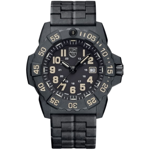 Luminox Navy Seal 3500 45mm Black Dial Carbonox Strap Men's Watch XS ...
