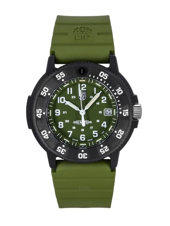 Original Navy Seal Rubber Strap Green Dial Quartz Diver's XS.3013.EVO.S 200M Men's Watch