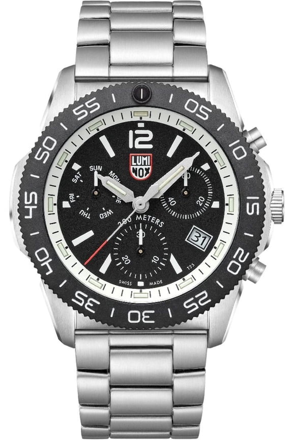 Pacific Diver Chronograph Stainless Steel Black Dial Quartz XS.3141.M 200M Men's Watch