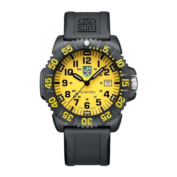 Luminox Men's 44 mm Sea Lion Carbonox Watch X2.2055.1, Yellow/Black