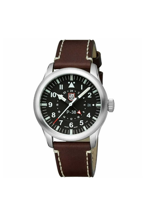 XA.9521 Men's P-38 Lightning Brown Leather Strap Watch