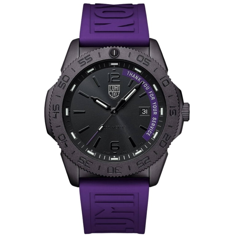 Luminox XS.3121.BO.TY.SET Men's Pacific Diver Purple Strap Watch