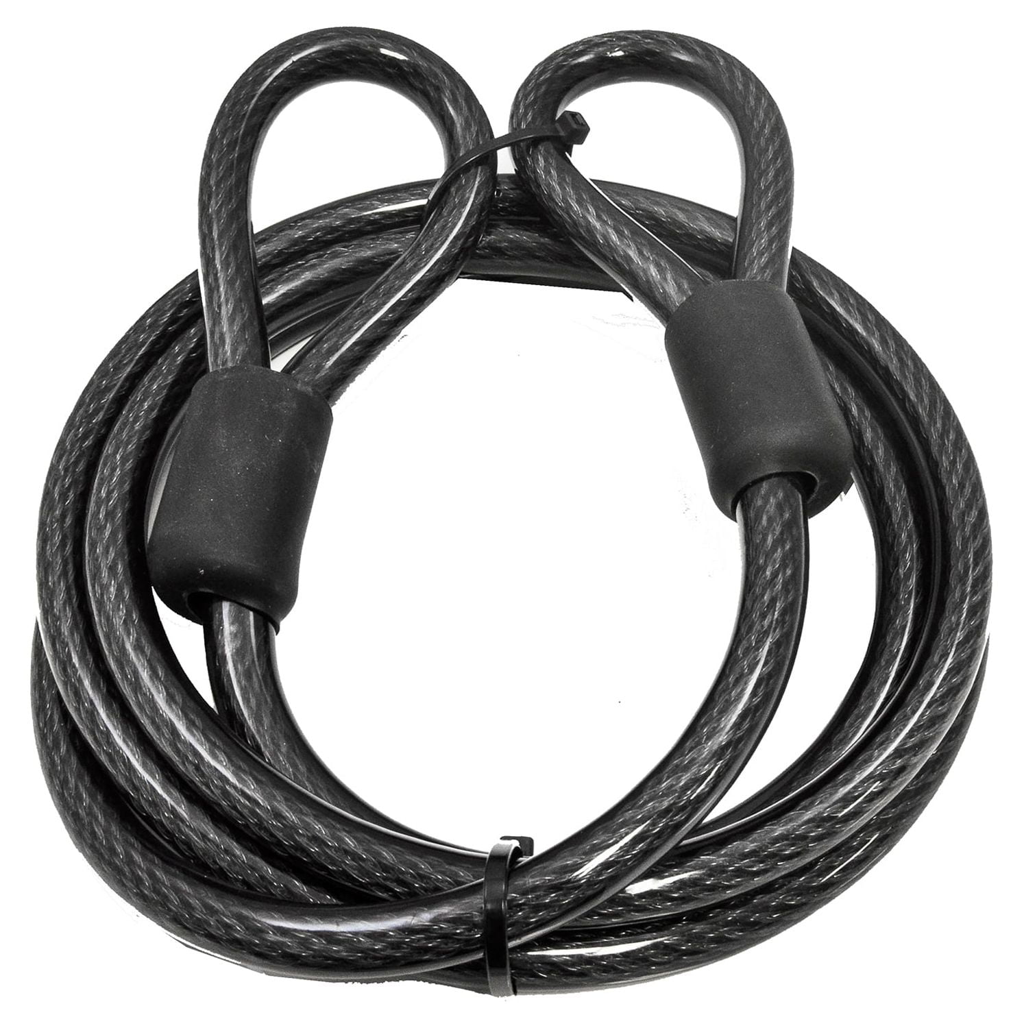 Lumintrail 12mm (1/2 inch) Heavy-Duty Security Cable, Vinyl Coated Braided Steel with Sealed Looped Ends (4', 7', 15' or 30')