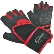 Lumintrail Half Finger Sports Exercise Gloves Anti-Slip Gel Padding Wrist Wrap Mens Womens Breathable Lycra Washable Weight Lifting Fitness Cycling