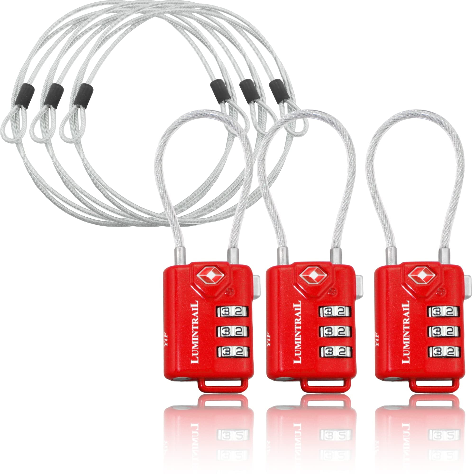 Lumintrail TSA Approved Lock for Luggage or Suitcase, EasytoRead 3