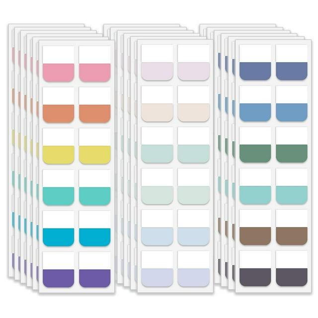 Lumintutu 18 Colors 720pcs Sticky Index Tabs, Medium Book Annotation