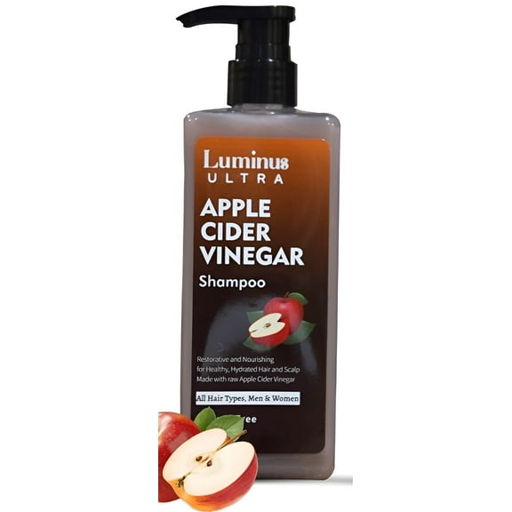 Luminus ULTRA Apple Cider Shampoo with Biotin, Avocado and Ginseng for Scalp Treatment, Restores Thinning Hair  16.9Fl.Oz
