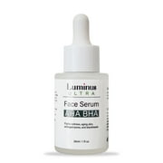 Luminus Ultra AHA BHA Face Serum, High Strength Anti Acne Serum 30ml