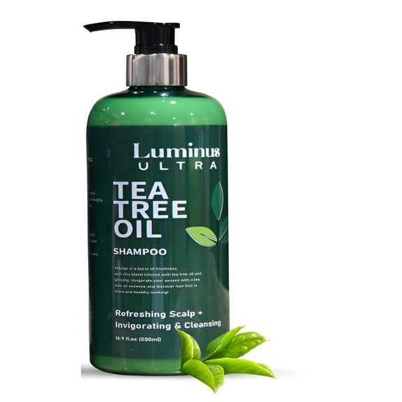 Luminus Ultra Tea Tree Shampoo - 100% Pure Tea Tree with Vitamin A /E for Itchy Scalp & Dandruff 16.9 fl.oz each