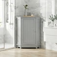 thumbnail image 1 of Lumioca Corner Cabinet for Bathroom, 31.4"H Triangle Storage Cabinet with Adjustable Shelves, Bathroom or Pantry, 1 of 7