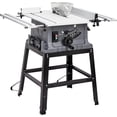 thumbnail image 1 of Memoryfield 10 Inch 15 Amp Portable Table Saw with Stand, 90°Cross Cut & 0-45°Bevel Cut, Adjustable Depth, Multifunctional Table Saw for Woodworking, Gray, 1 of 7