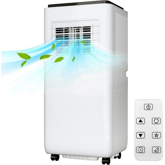 Lumiparty 10000 BTU Portable Air Conditioner, 3-In-1 AC Unite Cools Rooms up to 750 Sq.ft, White