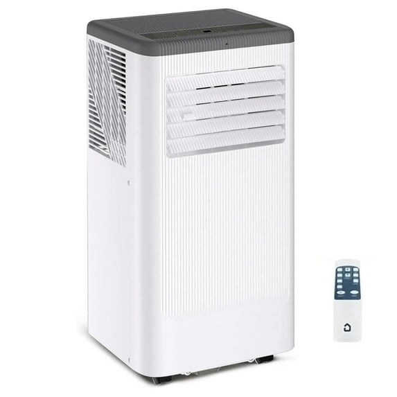 Lumiparty 10000 BTU Portable Air Conditioner, 3-in-1 Floor AC Unit with Cool/Fan/Dehumidifier, Cools up to 560 Sq.ft, White & Gray