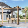 thumbnail image 1 of Lumiparty 10x10 FT Outdoor Pergola with Retractable Canopy, Weather-Resistant Aluminum Frame, Modern Patio Shelter for Backyard, Deck, Garden, Gray, 1 of 6