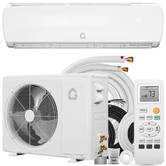 Lumiparty 12,000 BTU Mini Split Air Conditioner & Heat Pump, 19 SEER2 230V Ductless Inverter System, Pre-Charged Condenser, Cools & Heats Up to 750 Sq. Ft.