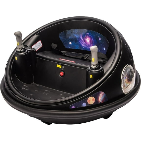 Lumiparty 12V Kids Electric Bumper Car with Parent Remote Control, 360° Spinning & Music, Safety Belt - Ride On Toys for Toddlers 2-5 Years, Black