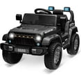 thumbnail image 1 of Lumiparty 12V Kids Ride On Truck Car, Battery Powered Electric Vehicles with Remote Control, Spring Suspensions, 3 Speeds, LED Lights, Music, MP3, Ride On Toy Car for Children Boys Girls, Black, 1 of 6