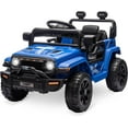 thumbnail image 1 of Lumiparty 12V Ride On Toy, Kids Ride On Truck Car with Remote Control, Steering Wheel Music, Kid Electric Vehicles with Led Lights, 2 Speeds, for Age 3-5, Blue, 1 of 7